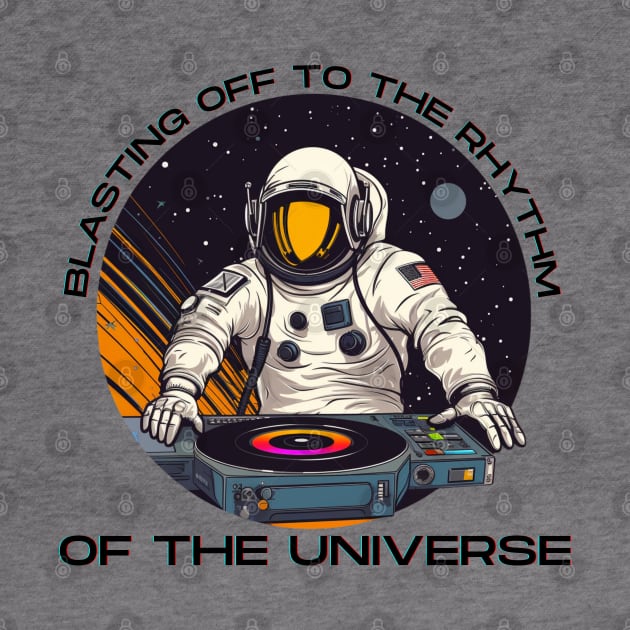 Blasting Off to the Rhythm of the Universe Dj Astronaut by OscarVanHendrix